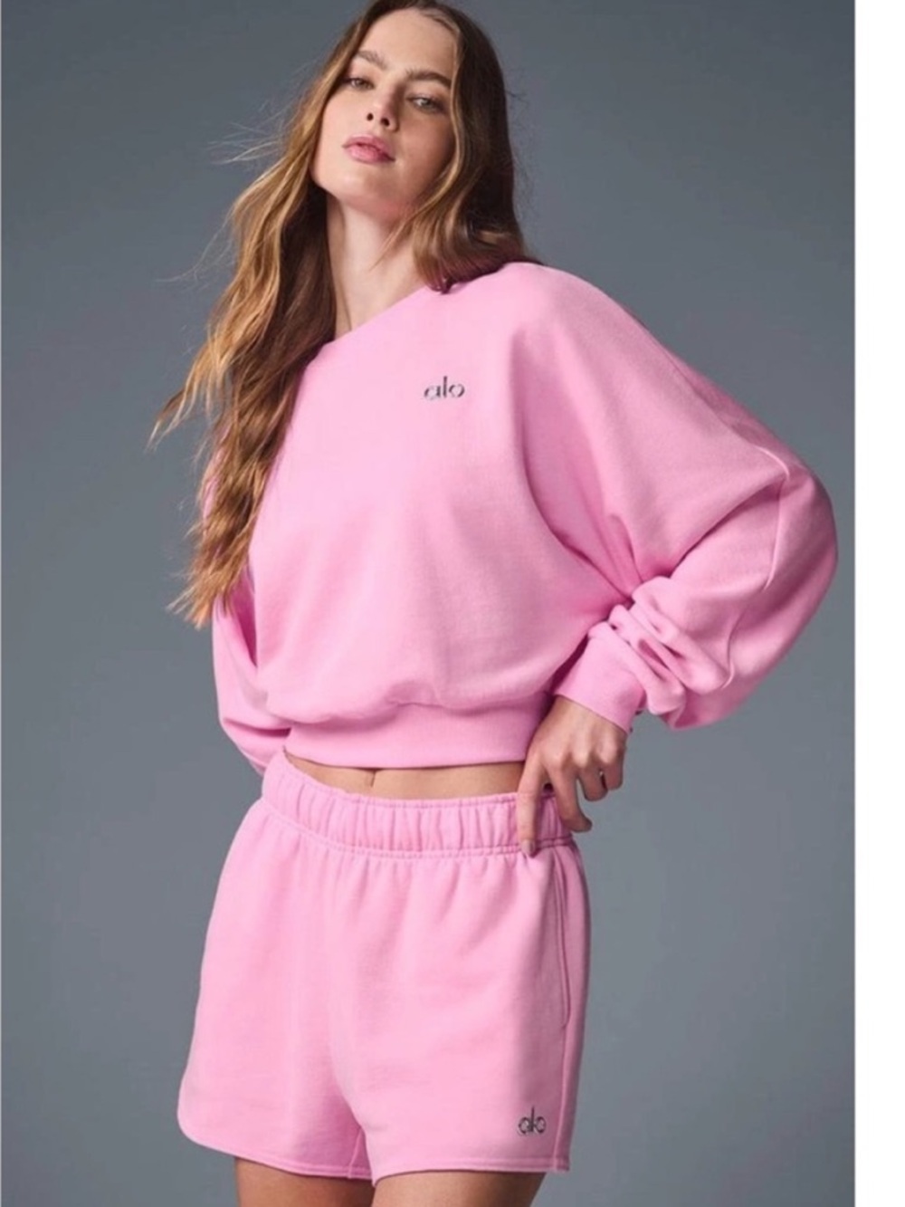 Alo Yoga Accolade Cropped Crewneck Sweatshirt